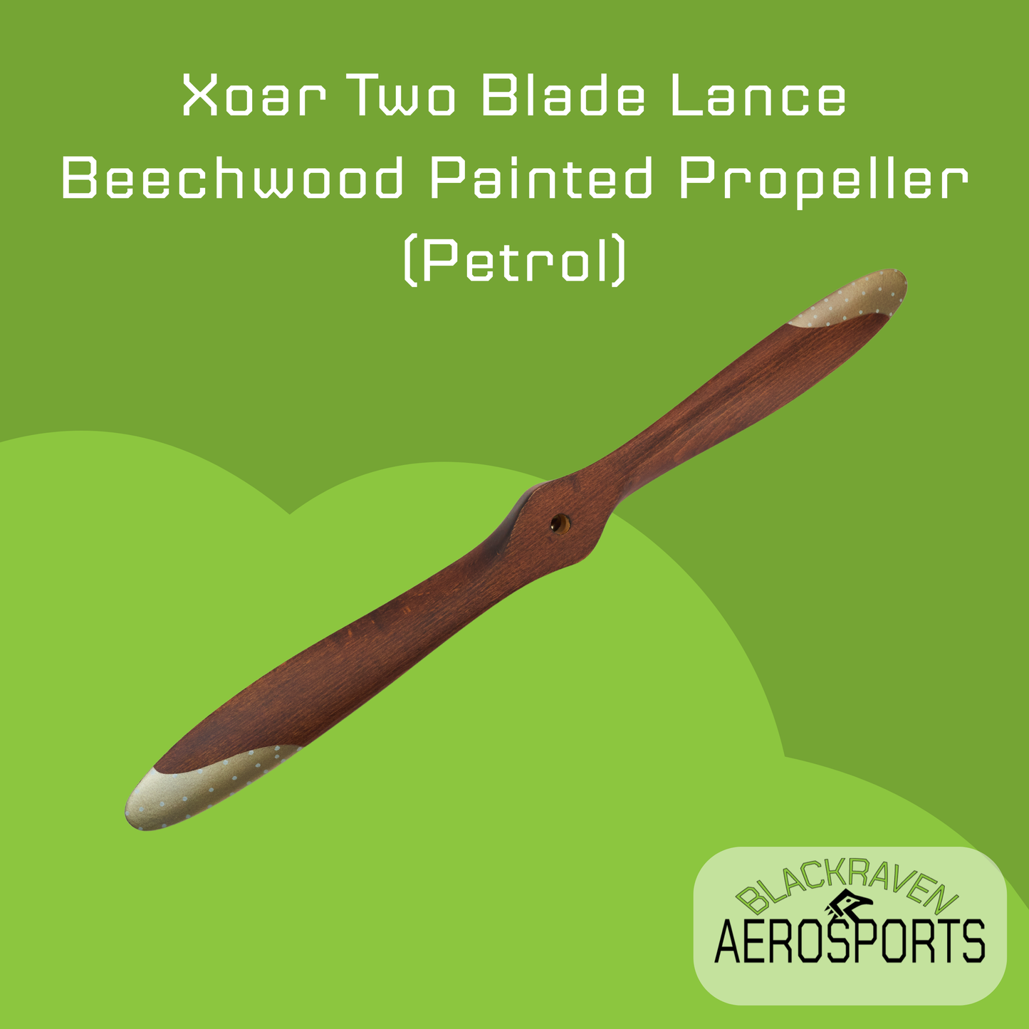 Xoar Two Blade Lance Beechwood Painted Propeller (Petrol)