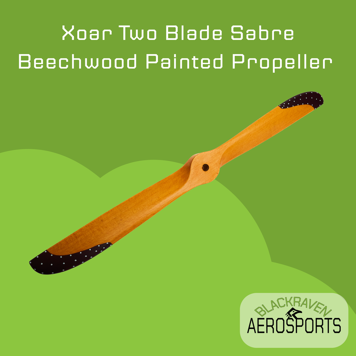 Xoar Two Blade Sabre Beechwood Painted Propeller (Petrol)