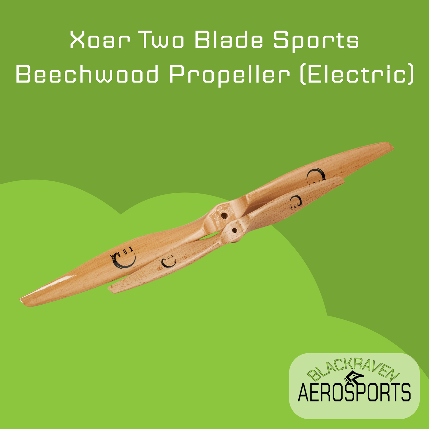 Xoar Two Blade Sports Beechwood Propeller (Electric)