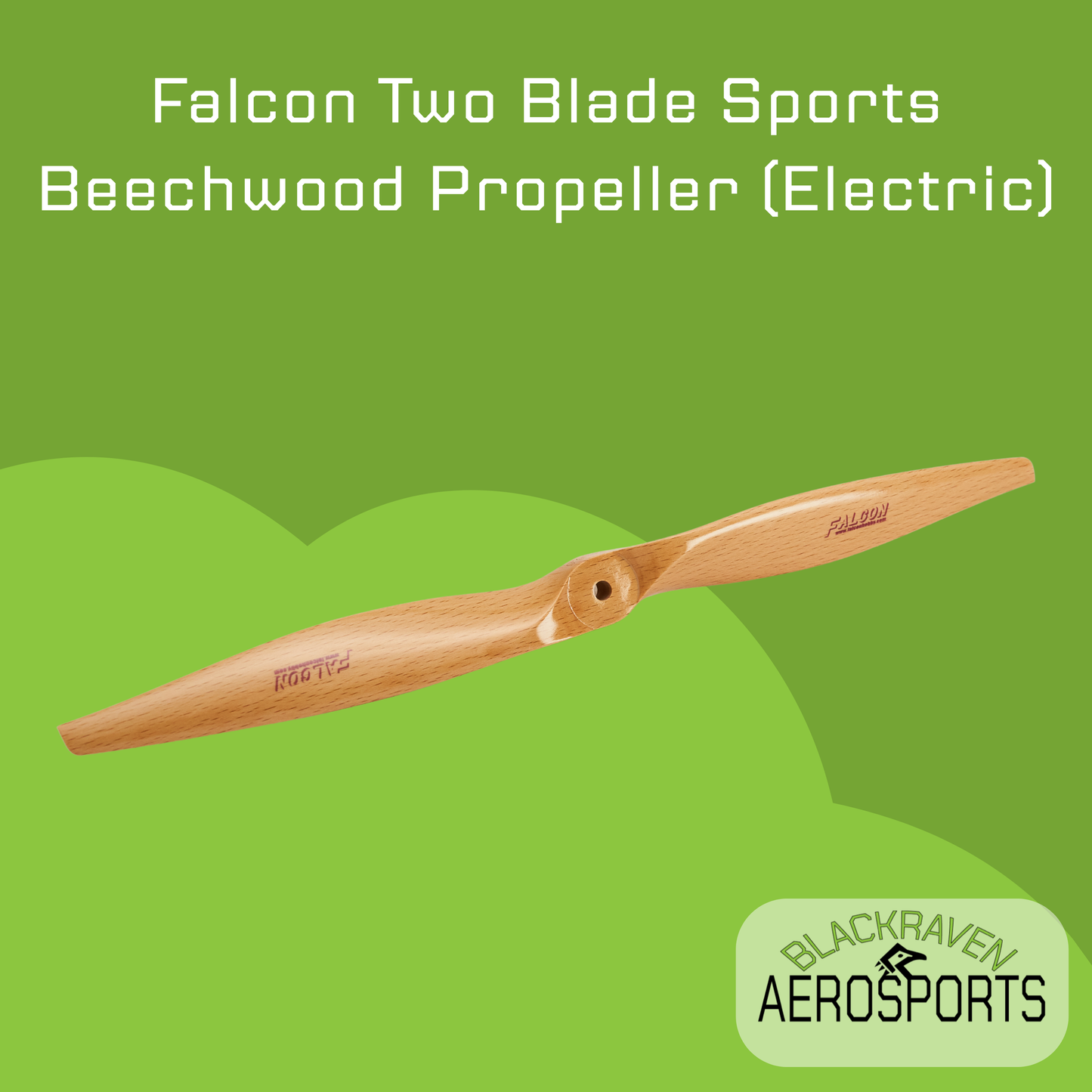 Falcon Two Blade Sports Beechwood Propeller (Electric)