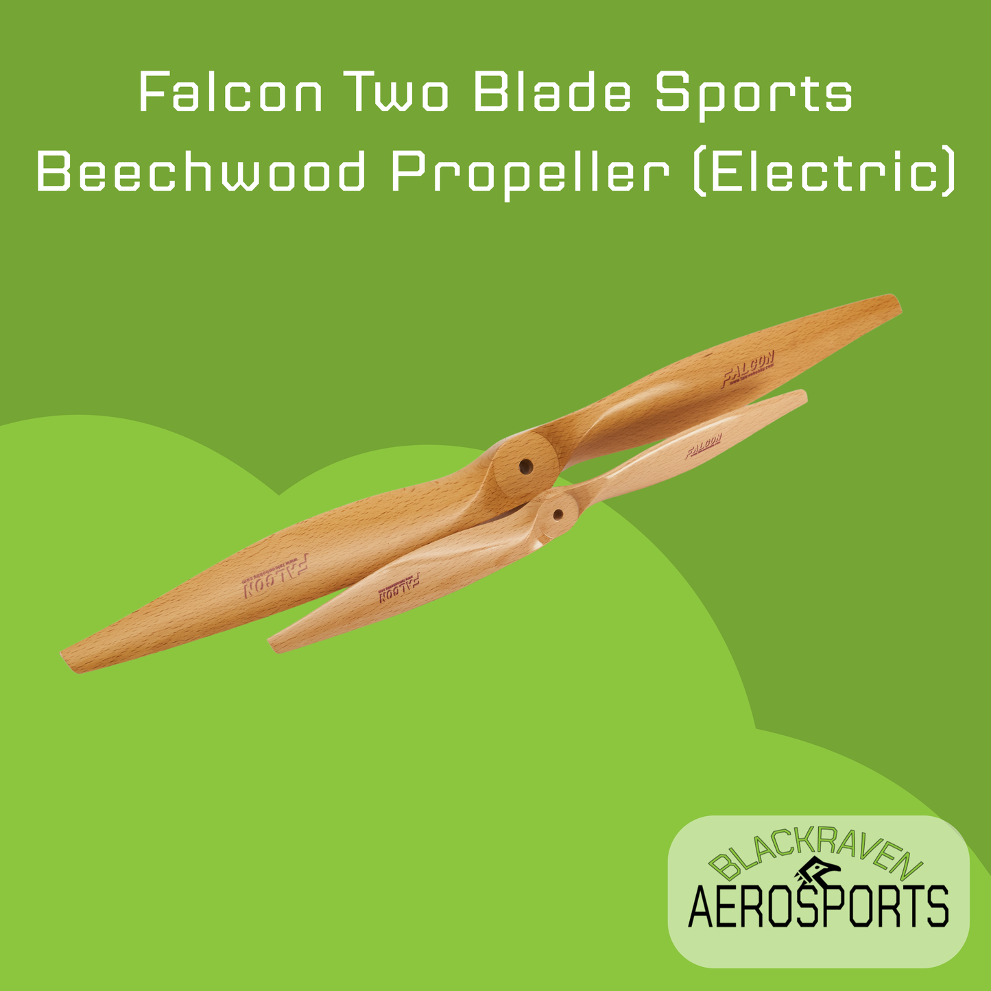 Falcon Two Blade Sports Beechwood Propeller (Electric)