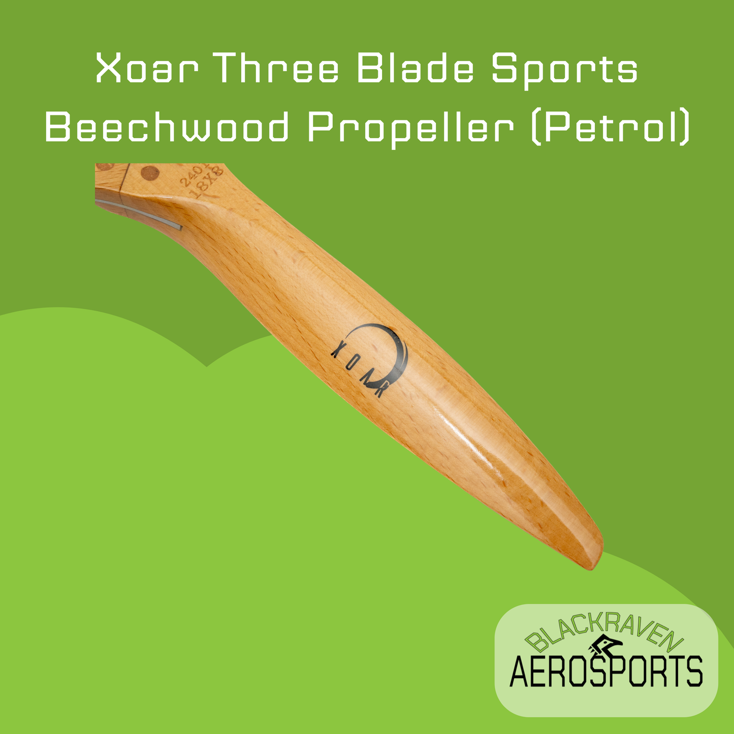 Xoar Three Blade Sports Beechwood Propeller (Petrol)