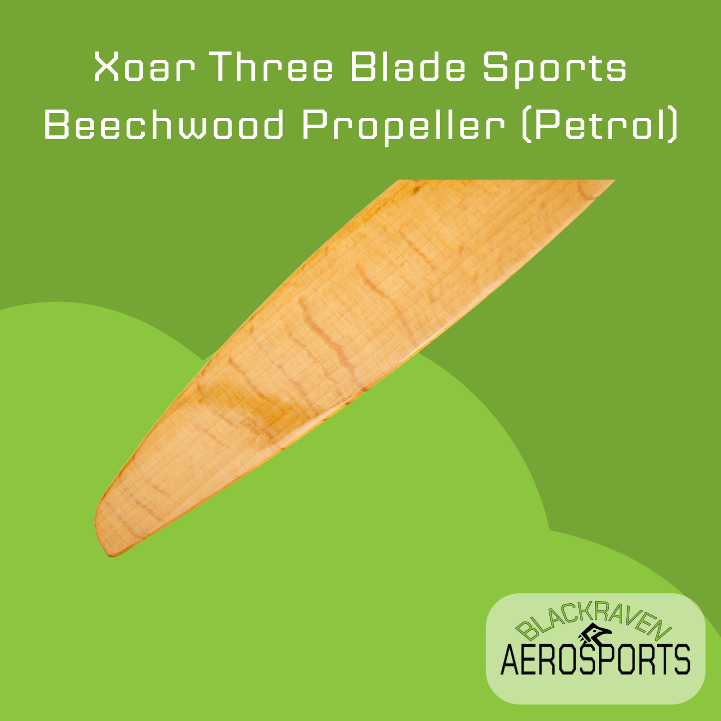 Xoar Three Blade Sports Beechwood Propeller (Petrol)