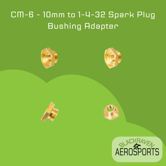 RCEXL CM-6 / 10mm to 1/4-32" Spark Plug Bushing Adapter (Brass) Conversion Kit
