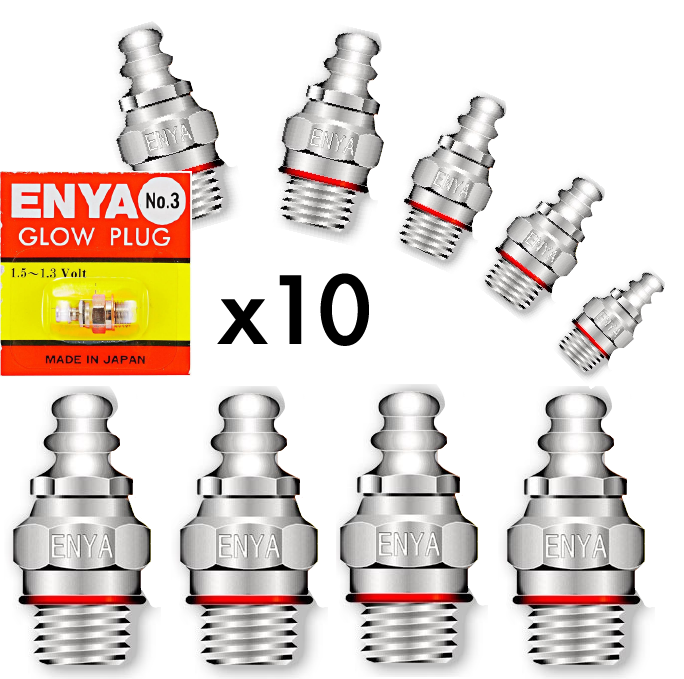 Enya glow plug for RC engines, designed for reliable ignition in two-stroke and four-stroke engines