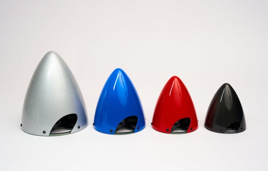 6-inch Falcon propeller spinner for gas engines, designed for large-scale RC aircraft precision