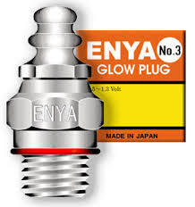 High-quality Enya glow plug for two-stroke and four-stroke RC engines, offering reliable ignition