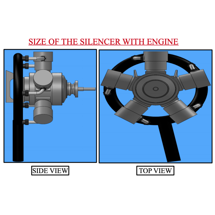 ASP FS-400 5 Cylinder Radial 4 Stroke Engine Glow Exhaust Ring Header Pipes NOT Included