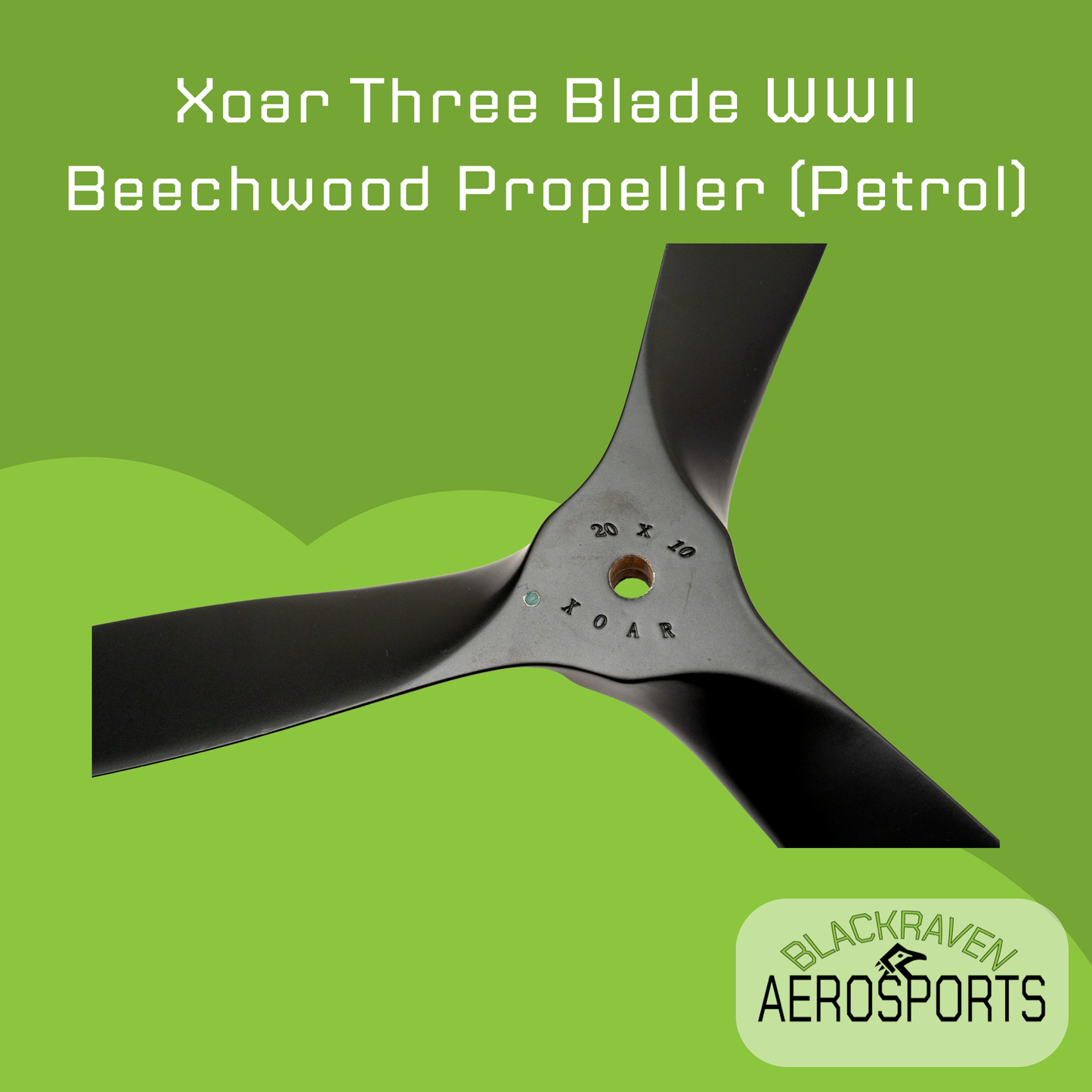 Xoar Three Blade WWII Beechwood Propeller (Petrol)