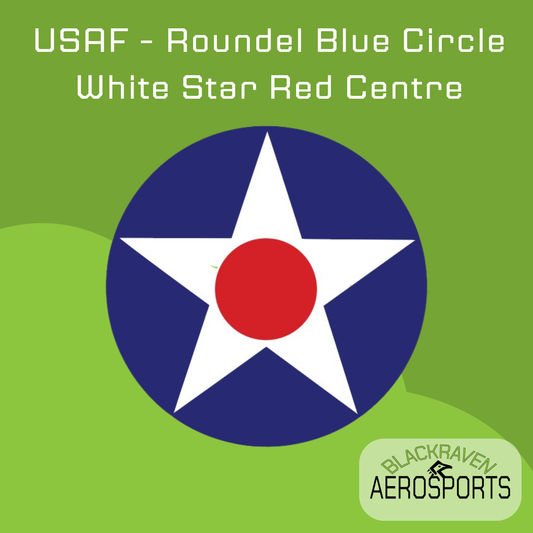 USAF - Roundel Blue Circle White Star Red Centre