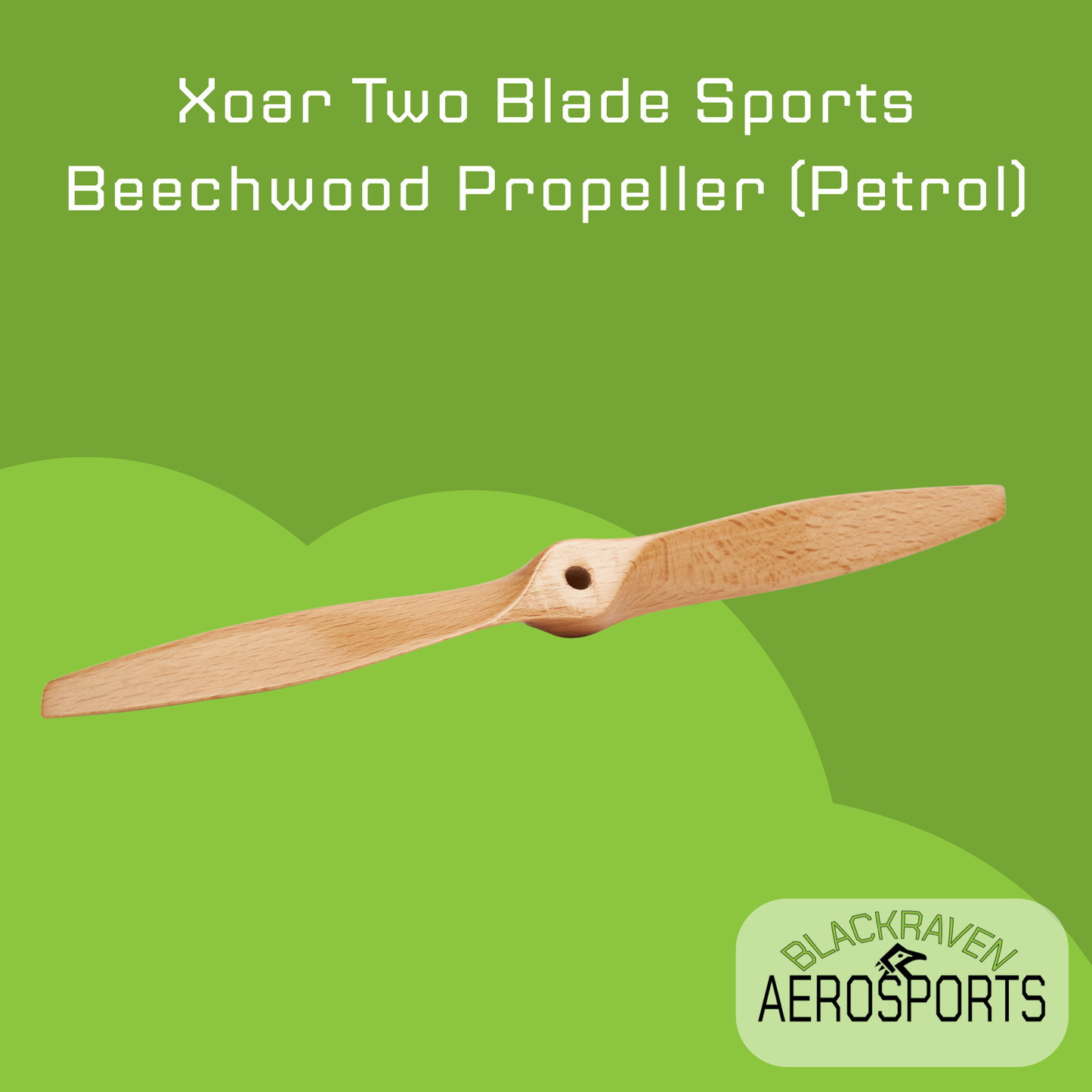 Xoar Two Blade Sports Beechwood Propeller (Petrol)