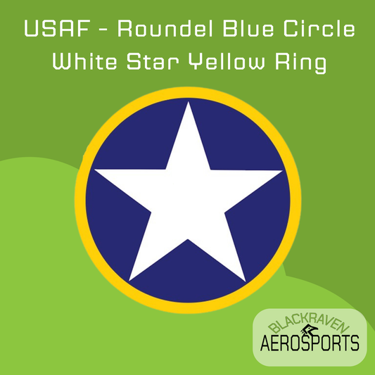 USAF - Roundel Blue Circle White Star Yellow Ring