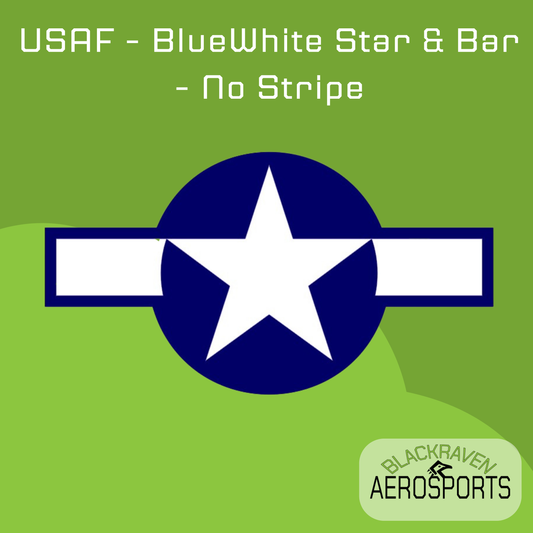 USAF - Blue/White Star & Bar - No Stripe