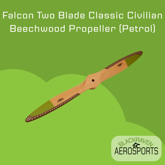 Falcon Two Blade Classic Civilian Beechwood Propeller (Petrol)