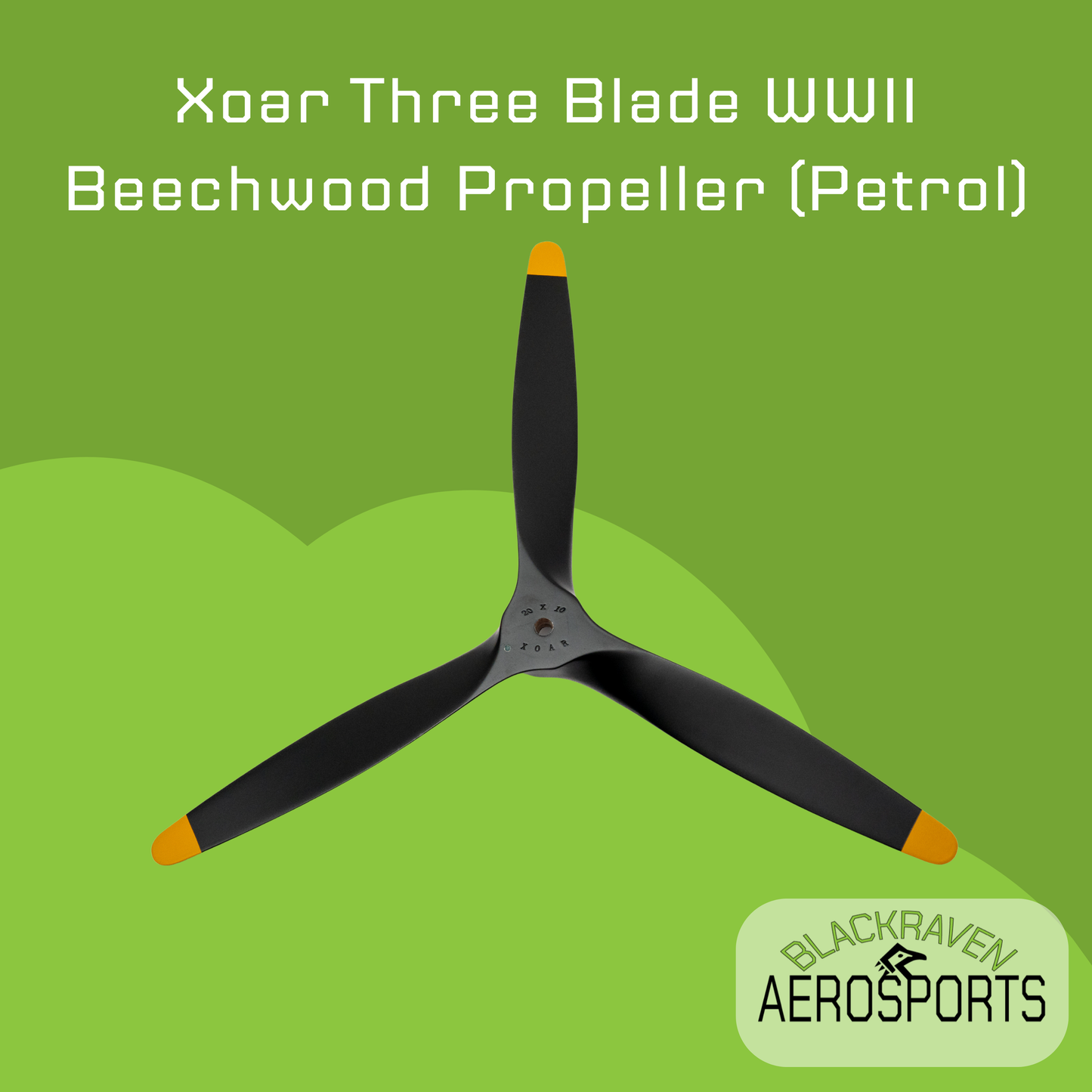 Xoar Three Blade WWII Beechwood Propeller (Petrol)
