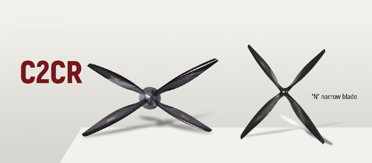 Falcon C2CR Contra Rotation 4 blade Propeller Carbon (Electric)