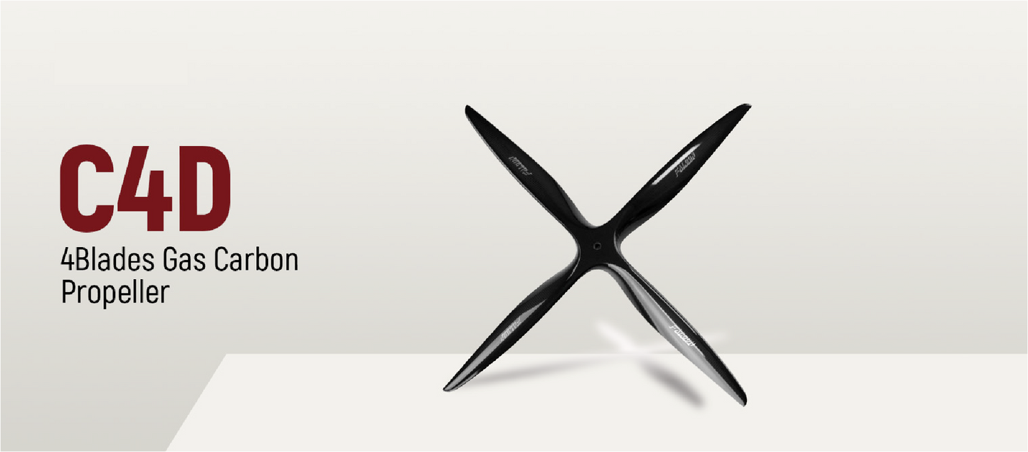 Falcon C4D 4 blade Propeller Carbon (Petrol)