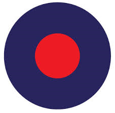 RAF - British Roundel - Type B: RAF British Roundel Type B, featuring a red, white, and blue circle, used on British aircraft during WWII.