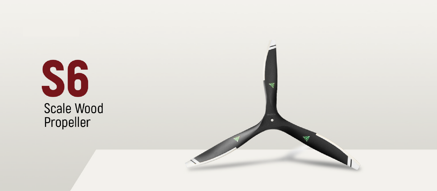 Falcon S6 3 blade Propeller Beechwood (Petrol)