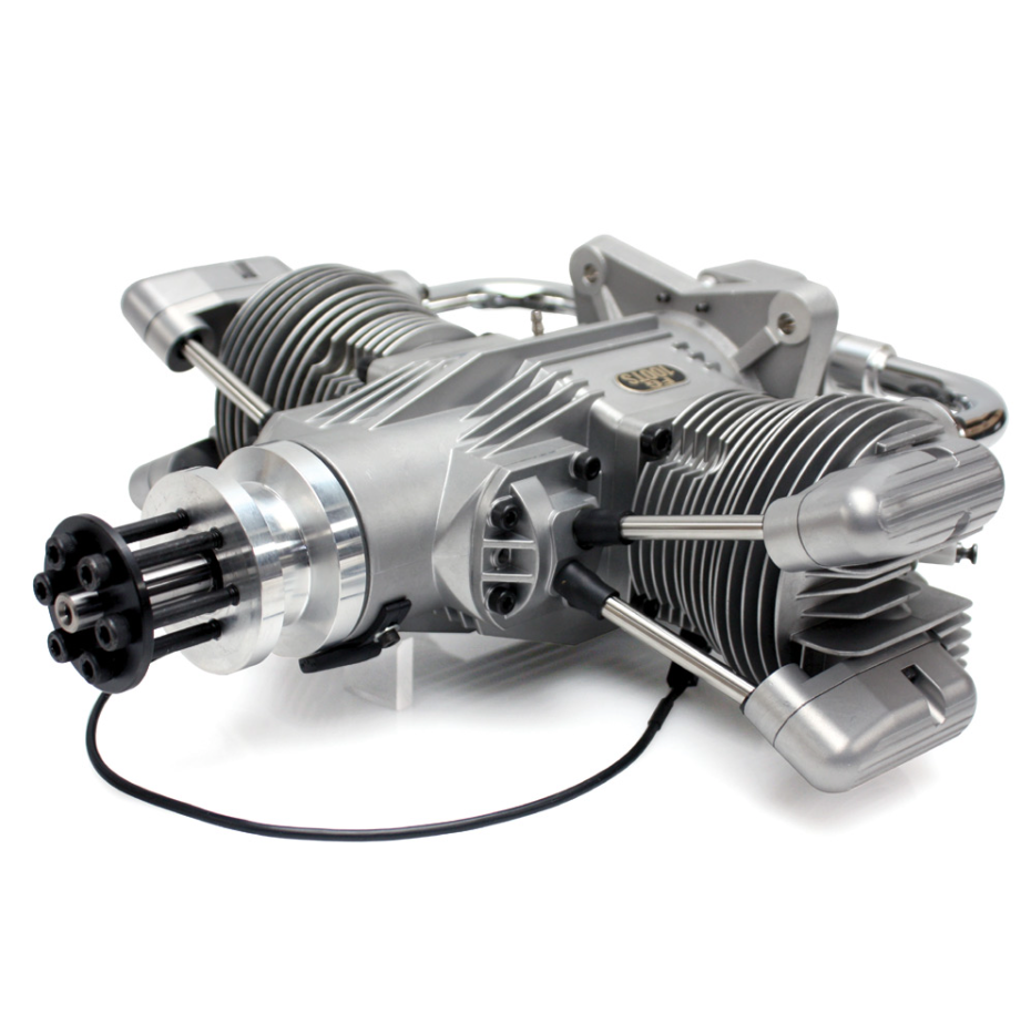 Saito FG-100TS (100cc) Twin 4-Stroke Petrol Engine – Black Raven Aerosports