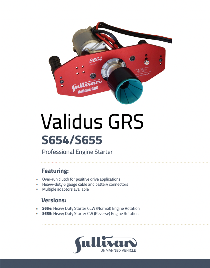 Validus GRS S654/S655 Professional Engine Starter Upto 350cc