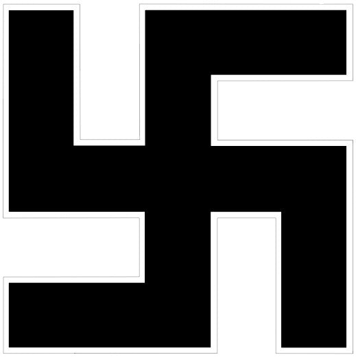 Luftwaffe - Swastika with white border