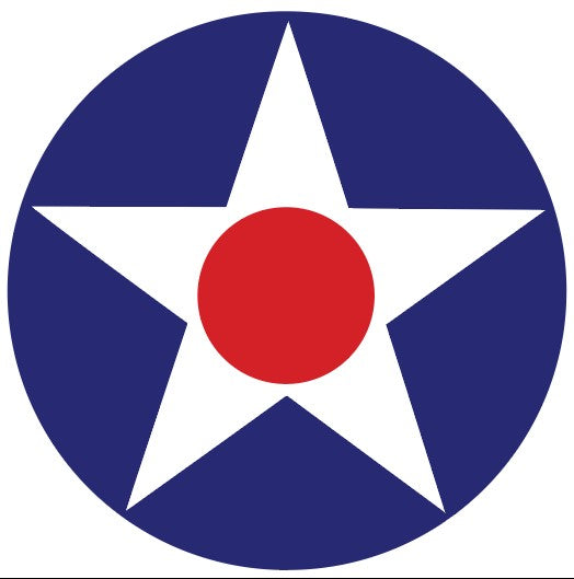 USAF - Roundel Blue Circle White Star Red Centre