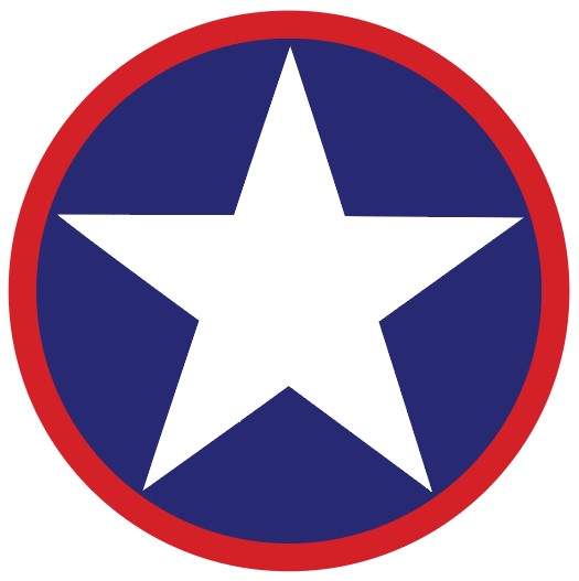 USAF - Roundel Blue Circle Red Outer White Star