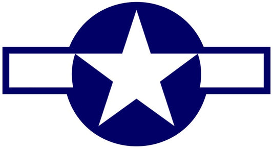 USAF - Blue/White Star & Bar - No Stripe