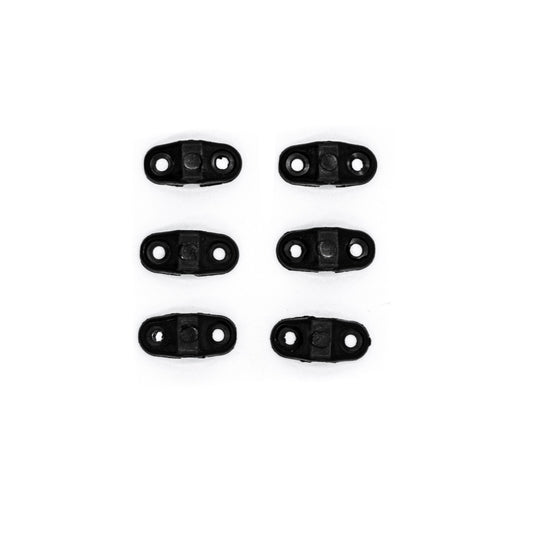 4mm (8swg) Saddle Clamps 6 per pack: 4mm (8swg) saddle clamps, 6 per pack, providing secure mounting for exhaust and fuel lines in RC planes.