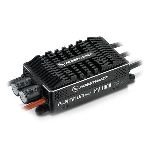 Hobbywing Platinum HV130A OPTO V4 ESC: Hobbywing Platinum HV130A OPTO V4 ESC, designed for high-voltage RC aircraft, providing precise speed control and performance.