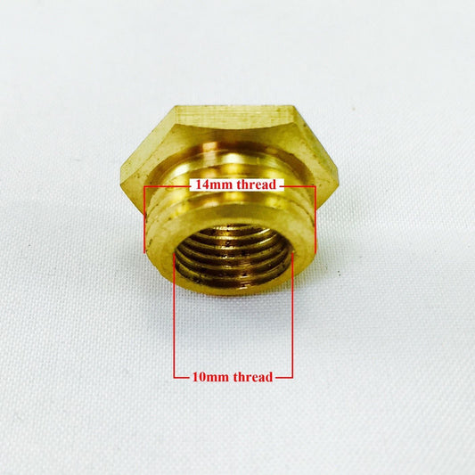 RCEXL 14mm to CM-6 / 10mm Spark Plug Bushing Adapter (Brass) Conversion Kit